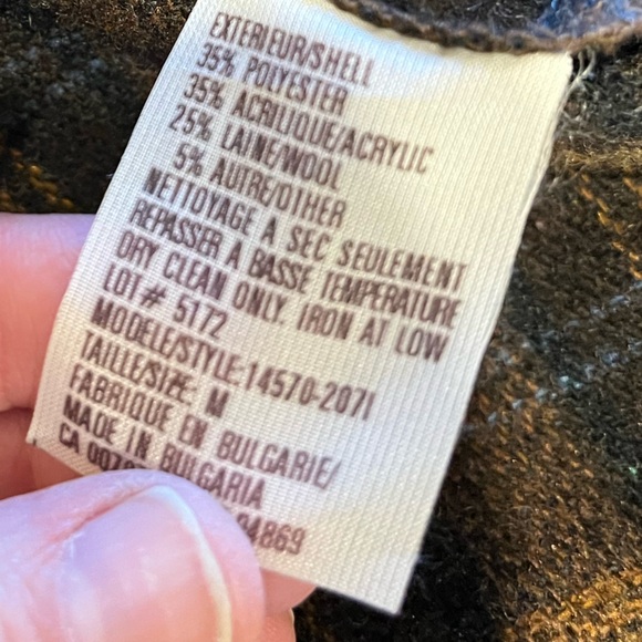 TRIBAL Brown Plaid Sleeveless Vest – Size M - Picture 7 of 9